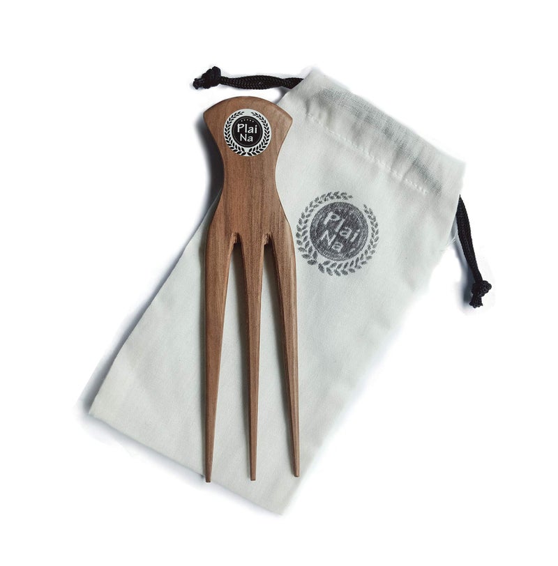 Plai Na Afro Pick Comb for African Hair | Wooden Parting Comb for Braiding & Cornrows - Image 2